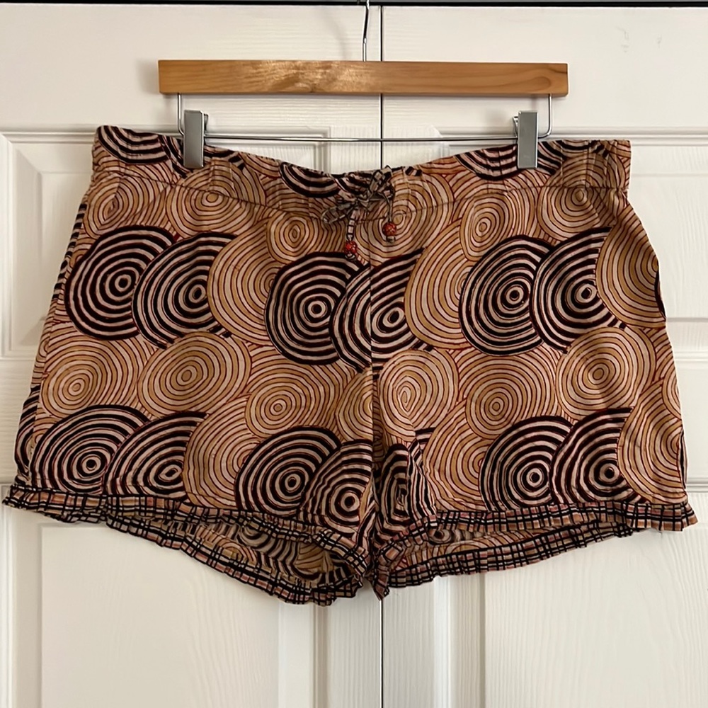 Punjammies XL orange, red, beige, and dark brown sleep shorts. Never worn.